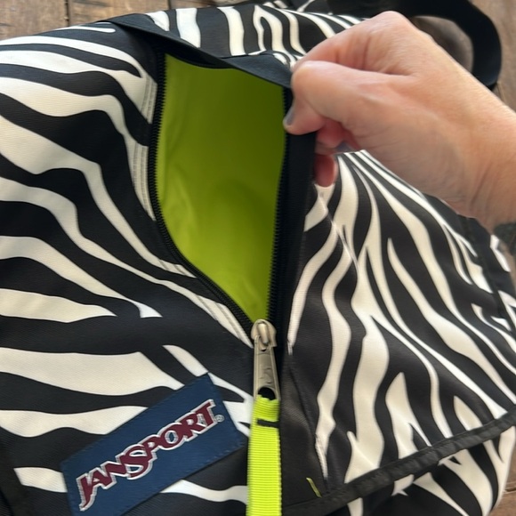 JanSport Zebra Messenger Bag With Adjustable Strap - Picture 3 of 10